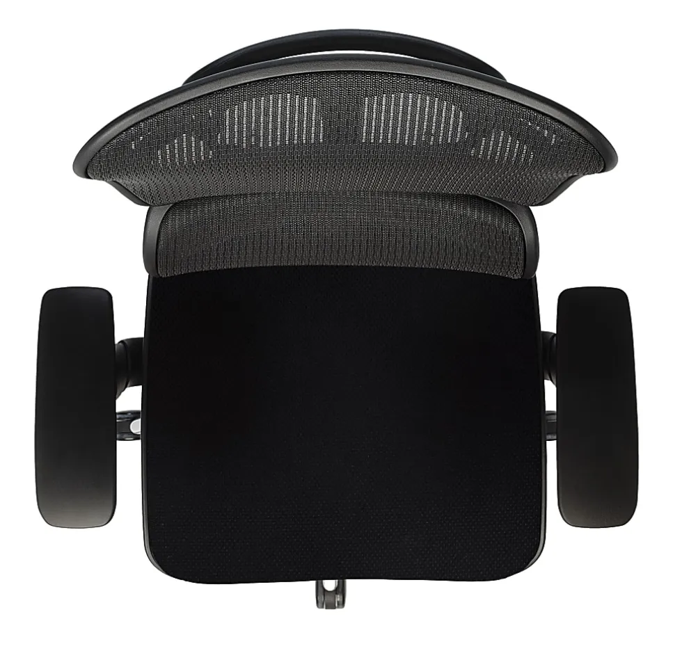 WorkPro® 12000 Series Ergonomic Mesh/Fabric High-Back Office Chair, Black/Black, BIFMA Compliant