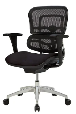 WorkPro® 12000 Series Ergonomic Mesh/Fabric High-Back Office Chair, Black/Black, BIFMA Compliant