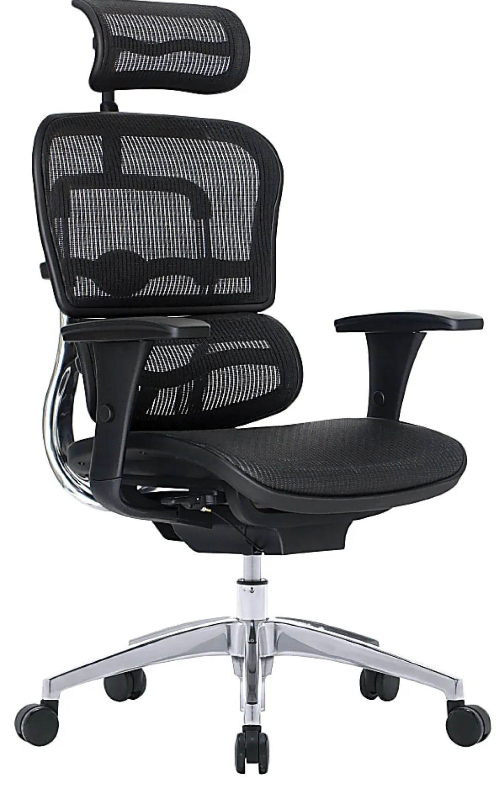 WorkPro® 12000 Series Ergonomic Mesh High-Back Executive Chair, Black/Chrome, BIFMA Compliant