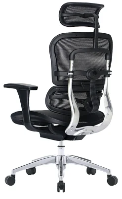WorkPro® 12000 Series Ergonomic Mesh High-Back Executive Chair, Black/Chrome, BIFMA Compliant