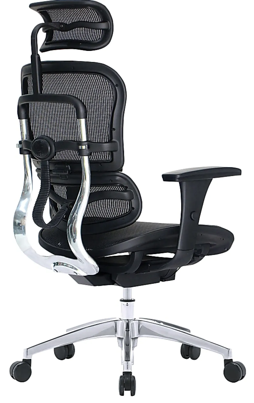 WorkPro® 12000 Series Ergonomic Mesh High-Back Executive Chair, Black/Chrome, BIFMA Compliant