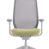 WorkPro® 6000 Series Multifunction Ergonomic Mesh/Fabric High-Back Executive Chair, White Frame/Lime Seat, BIFMA Compliant