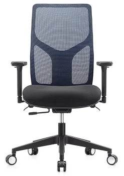 WorkPro® 4000 Series Multifunction Ergonomic Mesh/Fabric High-Back Executive Chair, Blue/Black, BIFMA Compliant