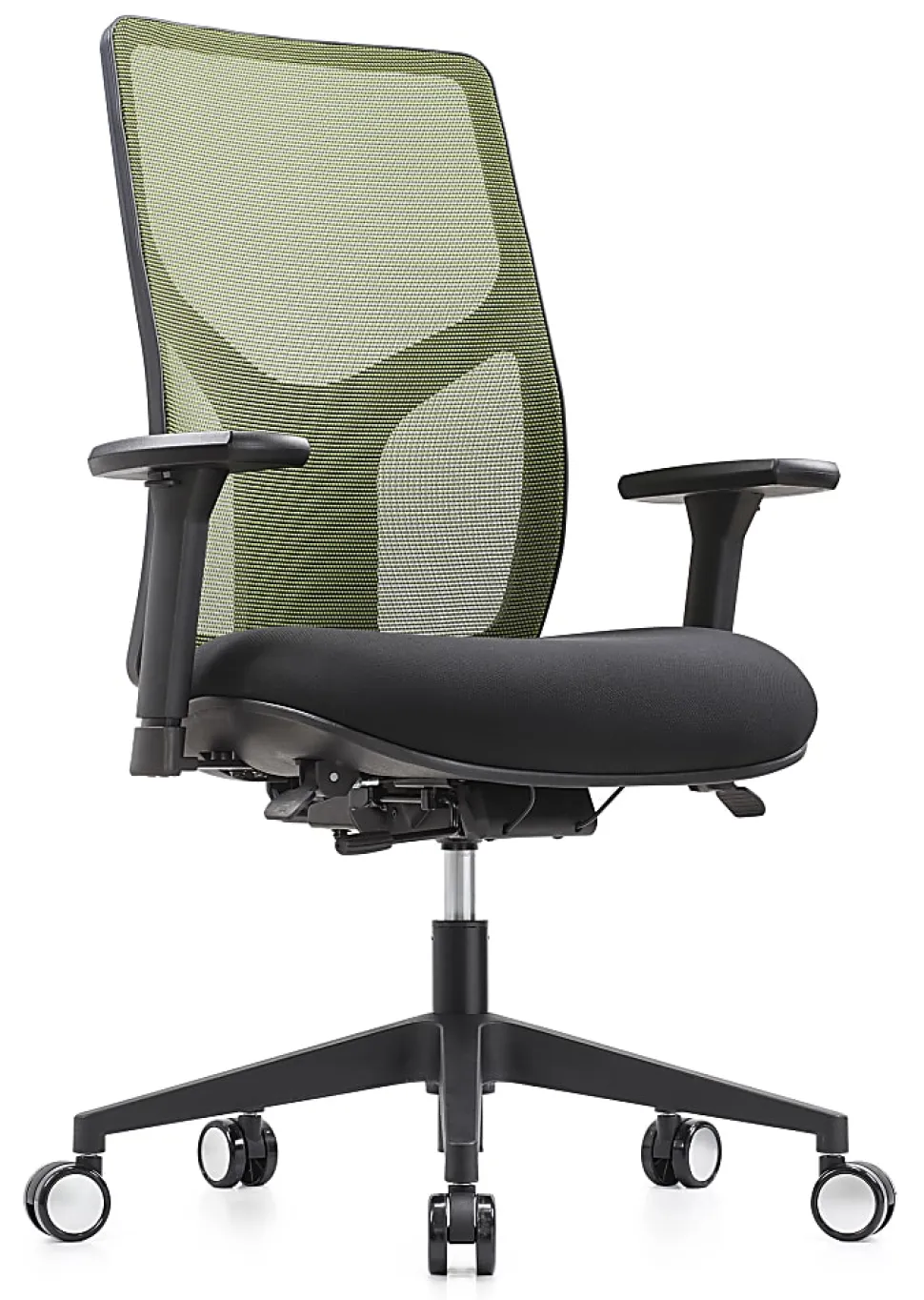 WorkPro® 4000 Series Multifunction Ergonomic Mesh/Fabric High-Back Executive Chair, Olive Green/Black, BIFMA Compliant