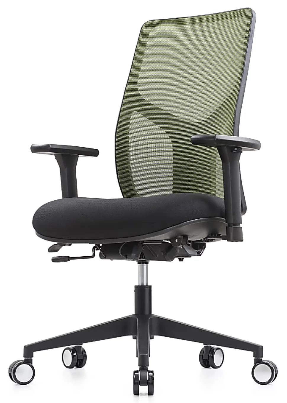 WorkPro® 4000 Series Multifunction Ergonomic Mesh/Fabric High-Back Executive Chair, Olive Green/Black, BIFMA Compliant