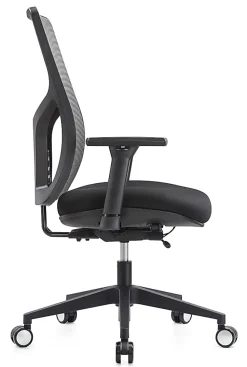 WorkPro® 4000 Series Multifunction Ergonomic Mesh/Fabric High-Back Executive Chair, Gray/Black, BIFMA Compliant