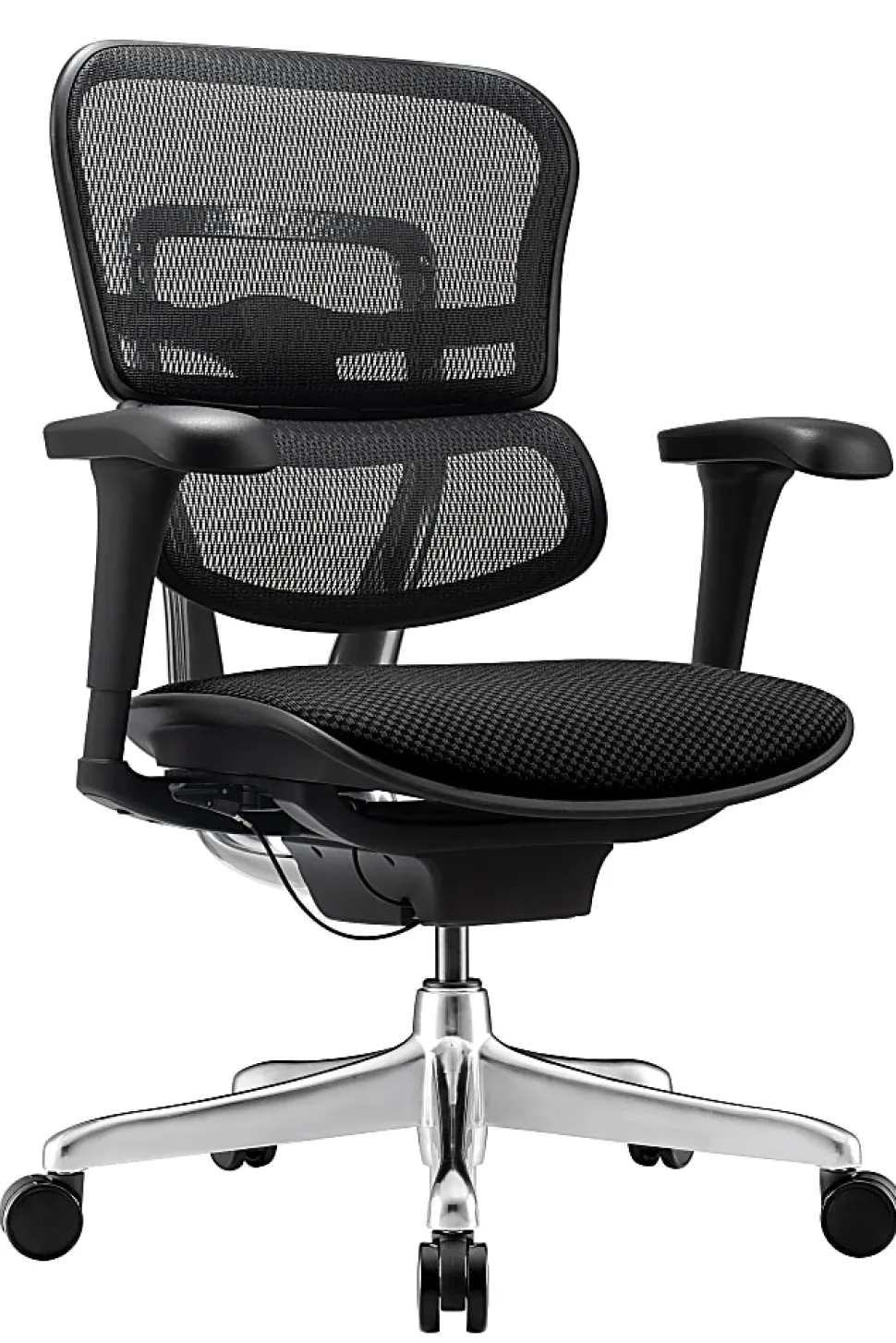 WorkPro® 12000 V2 Series Ergonomic Mesh/Fabric High-Back Office Chair, Black/Black, BIFMA Compliant, ERGOFIT2