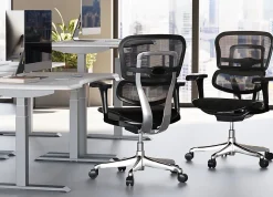WorkPro® 12000 V2 Series Ergonomic Mesh/Fabric High-Back Office Chair, Black/Black, BIFMA Compliant, ERGOFIT2