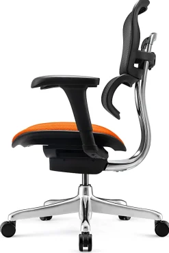 WorkPro® 12000 V2 Series Ergonomic Mesh/Fabric High-Back Office Chair, Tangerine/Black, BIFMA Compliant