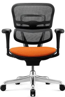 WorkPro® 12000 V2 Series Ergonomic Mesh/Fabric High-Back Office Chair, Tangerine/Black, BIFMA Compliant