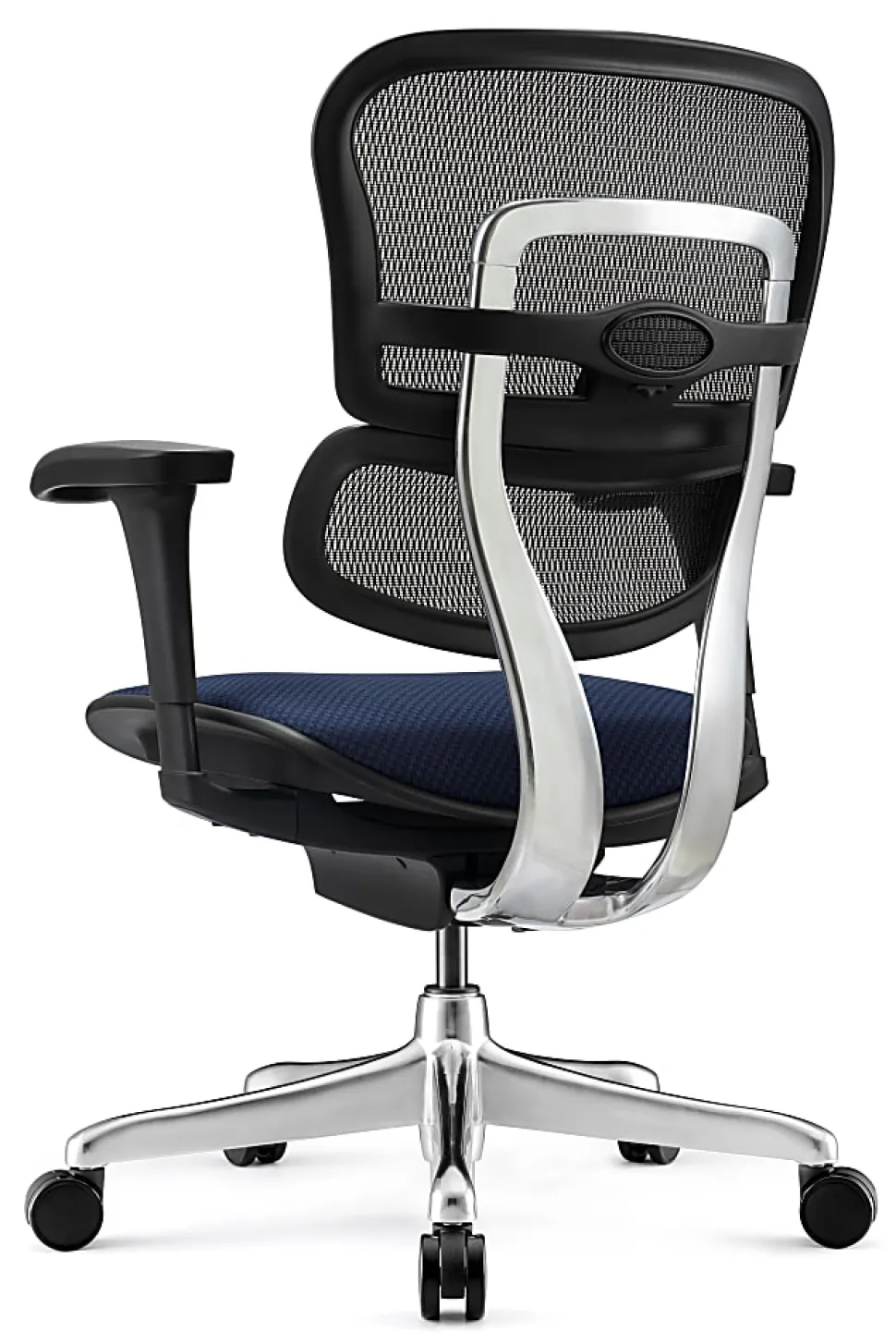 WorkPro® 12000 V2 Series Ergonomic Mesh/Fabric High-Back Office Chair, Navy/Black, BIFMA Compliant