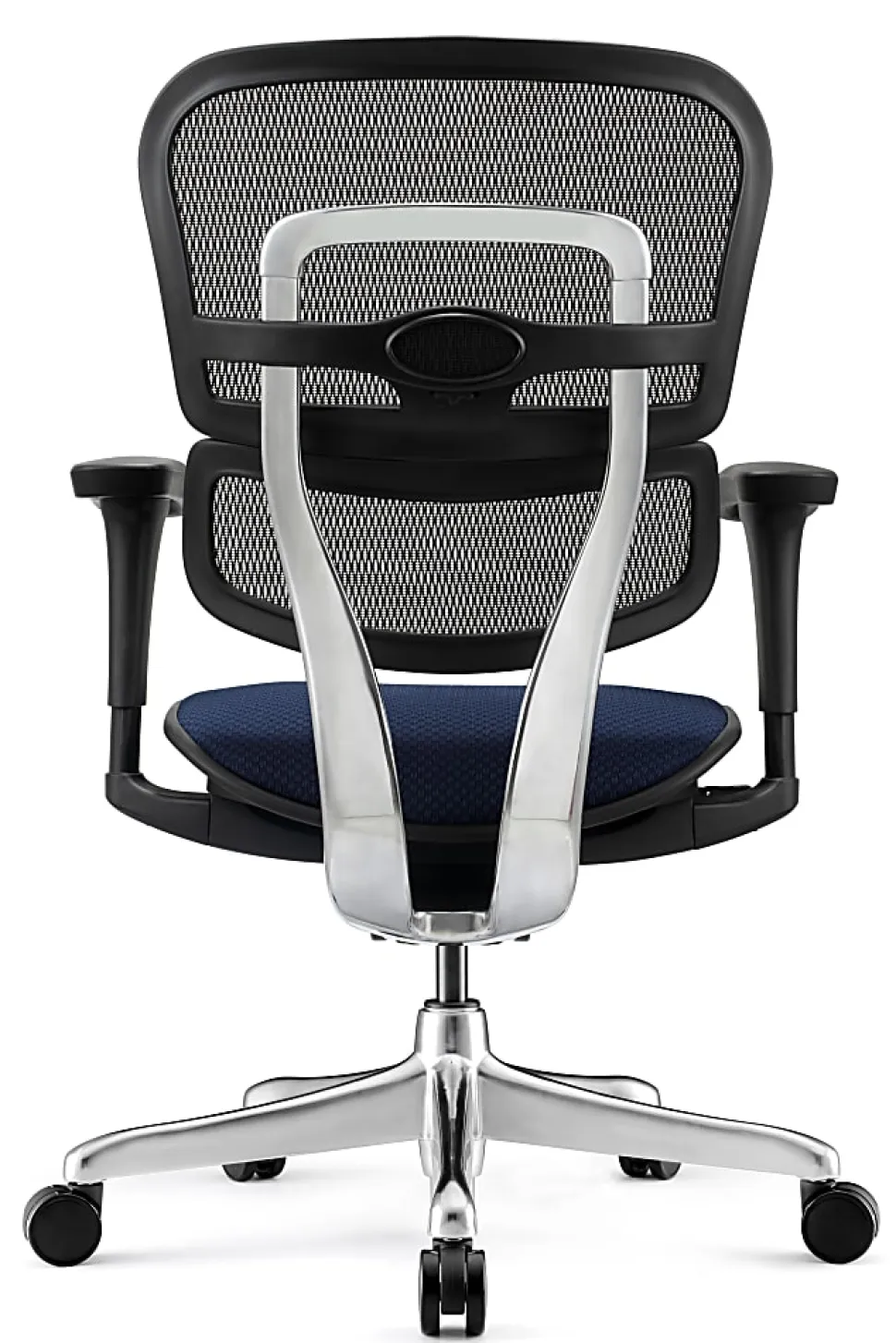 WorkPro® 12000 V2 Series Ergonomic Mesh/Fabric High-Back Office Chair, Navy/Black, BIFMA Compliant