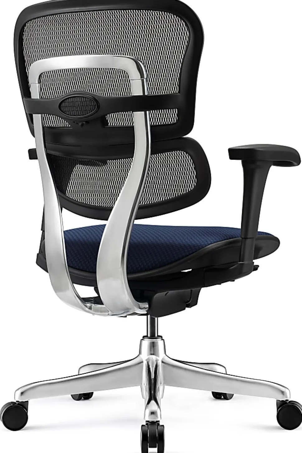 WorkPro® 12000 V2 Series Ergonomic Mesh/Fabric High-Back Office Chair, Navy/Black, BIFMA Compliant