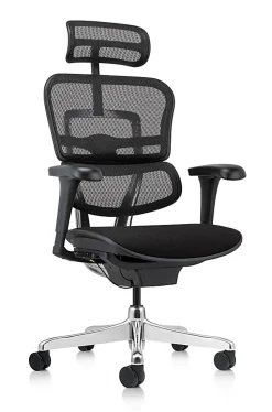 WorkPro 12000 V2 Series Mesh/Fabric High-Back Executive Office Chair, Black