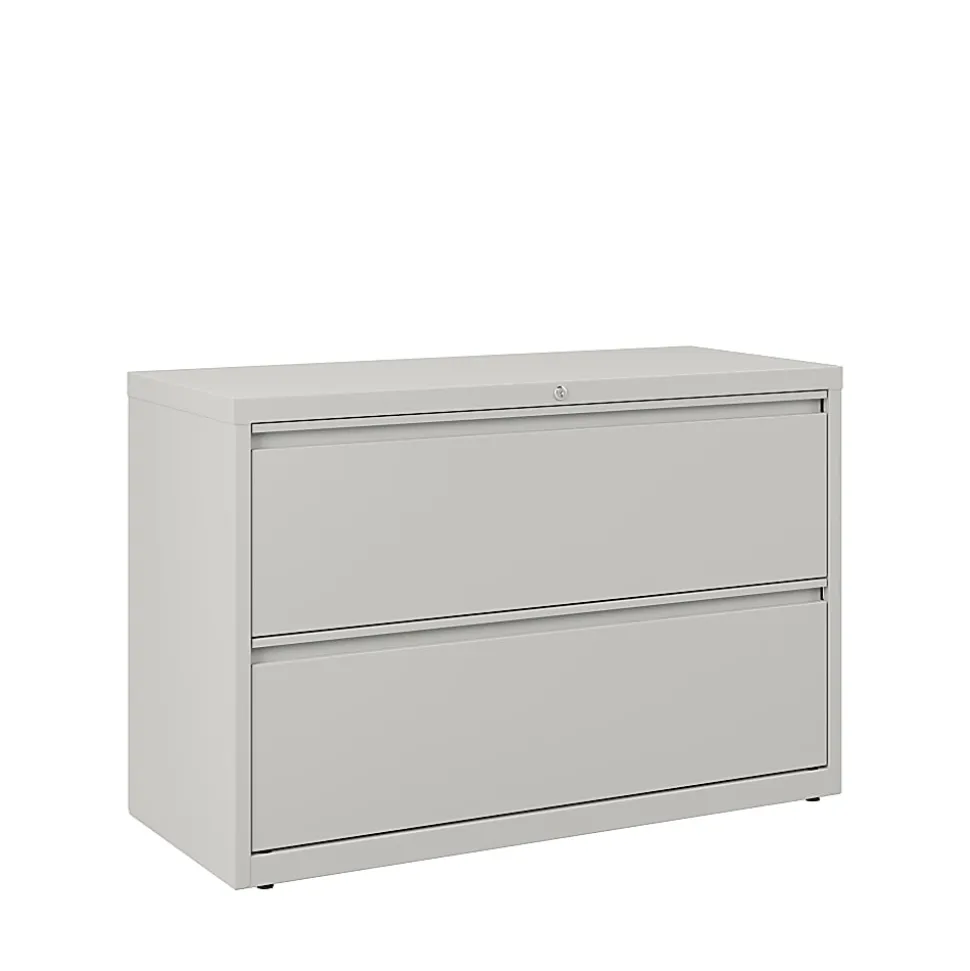 WorkPro® 42"W x 18-5/8"D Lateral 2-Drawer File Cabinet, Light Gray