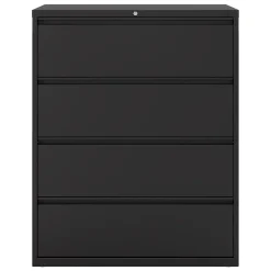 WorkPro® 42"W x 18-5/8"D Lateral 4-Drawer File Cabinet, Black