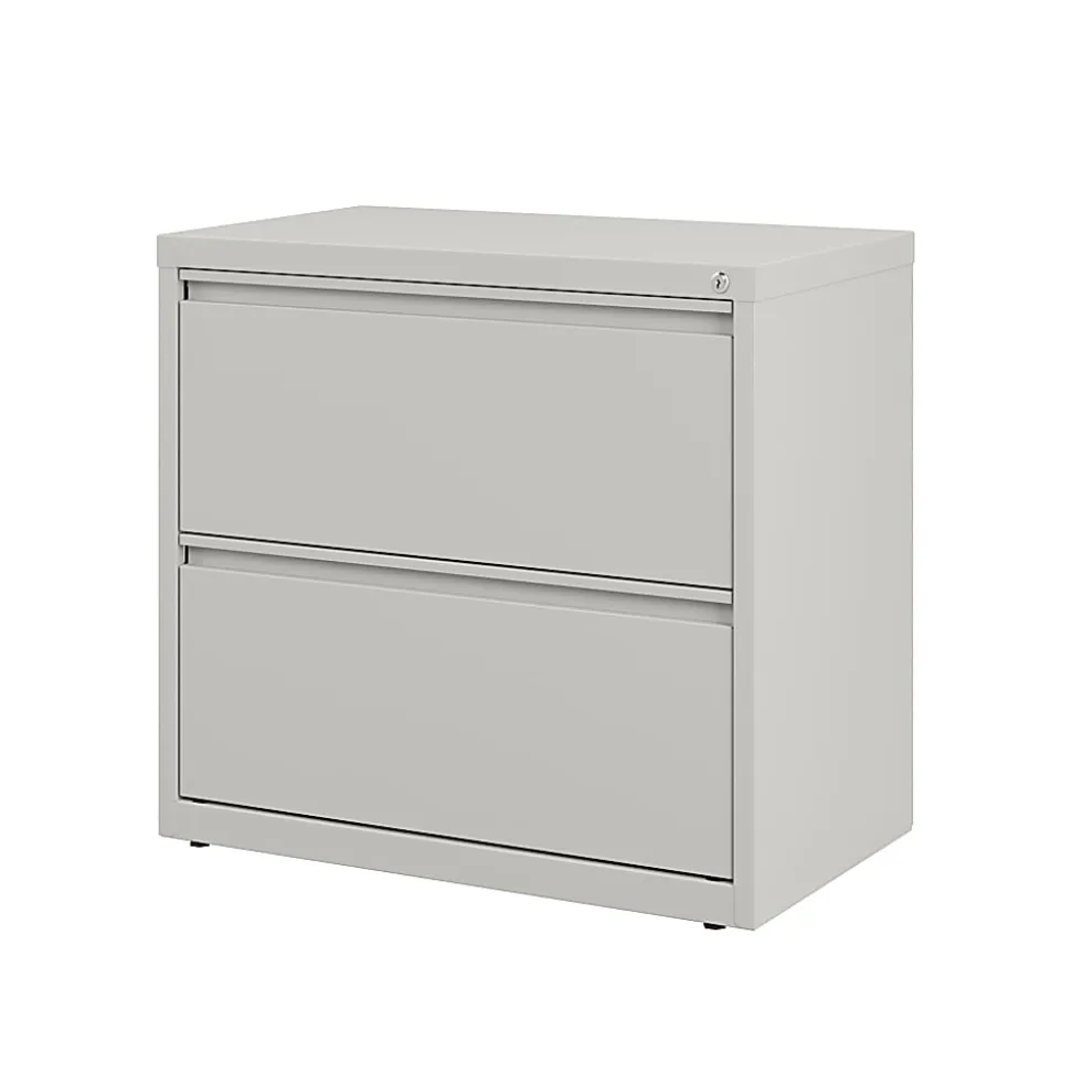 WorkPro® 30"W x 18-5/8"D Lateral 2-Drawer File Cabinet, Light Gray