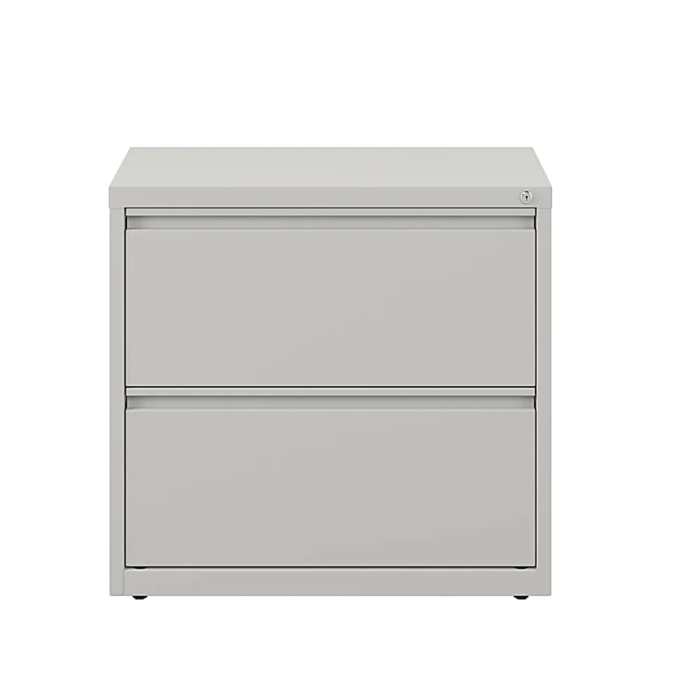 WorkPro® 30"W x 18-5/8"D Lateral 2-Drawer File Cabinet, Light Gray