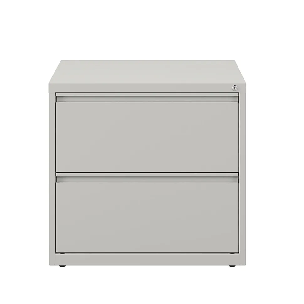 WorkPro® 30"W x 18-5/8"D Lateral 2-Drawer File Cabinet, Light Gray
