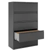 WorkPro® 42"W x 18-5/8"D Lateral 5-Drawer File Cabinet, Charcoal