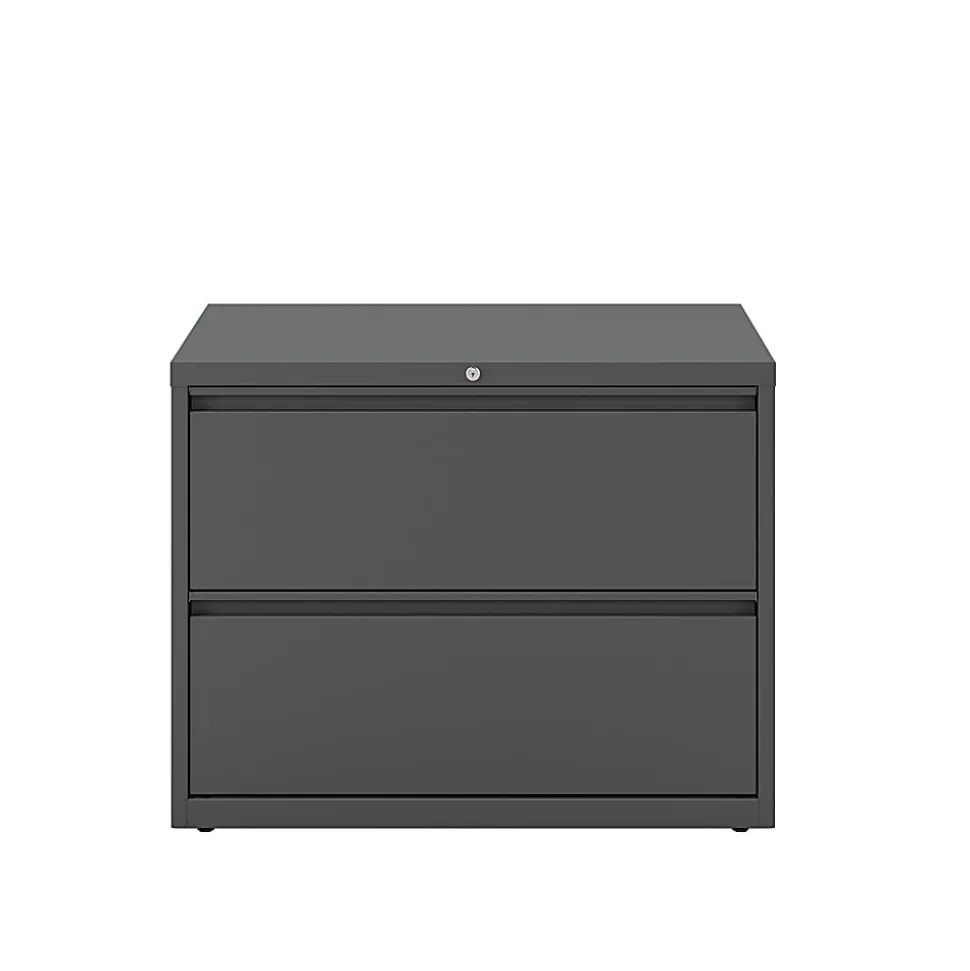 WorkPro® 36"W x 18-5/8"D Lateral 2-Drawer File Cabinet, Charcoal