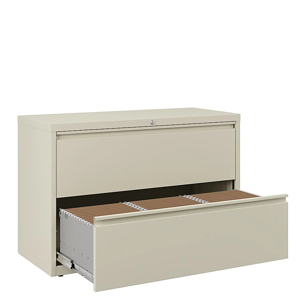 WorkPro® 42"W x 18-5/8"D Lateral 2-Drawer File Cabinet, Putty