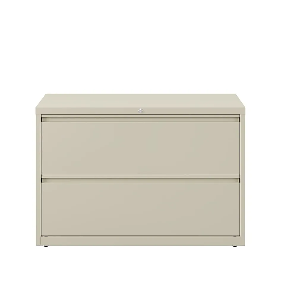 WorkPro® 42"W x 18-5/8"D Lateral 2-Drawer File Cabinet, Putty