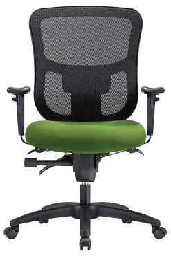 WorkPro® 9500XL Series Big & Tall Ergonomic Mesh/Premium Fabric Mid-Back Chair, Black/Lime, BIFMA Compliant