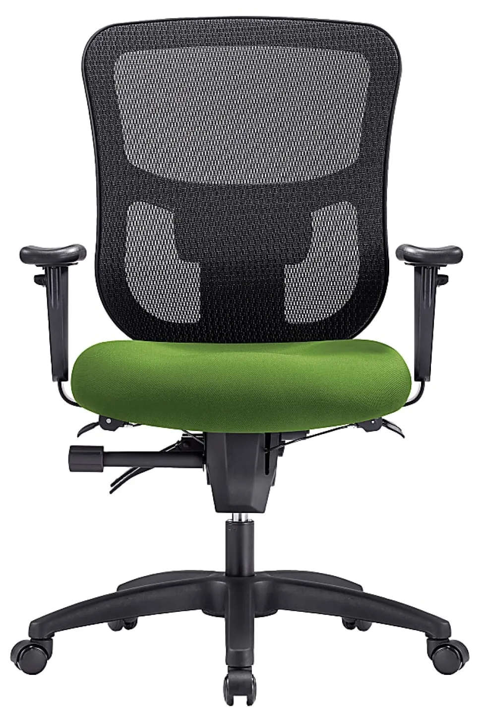 WorkPro® 9500XL Series Big & Tall Ergonomic Mesh/Premium Fabric Mid-Back Chair, Black/Lime, BIFMA Compliant