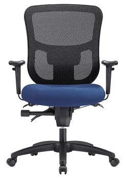 WorkPro® 9500XL Series Big & Tall Ergonomic Mesh/Premium Fabric Mid-Back Chair, Black/Royal Blue, BIFMA Compliant