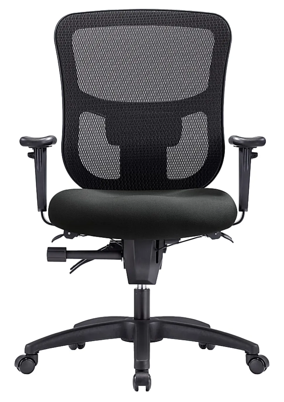 WorkPro® 9500XL Series Big & Tall Ergonomic Mesh/Premium Fabric Mid-Back Chair, Black/Gray, BIFMA Compliant