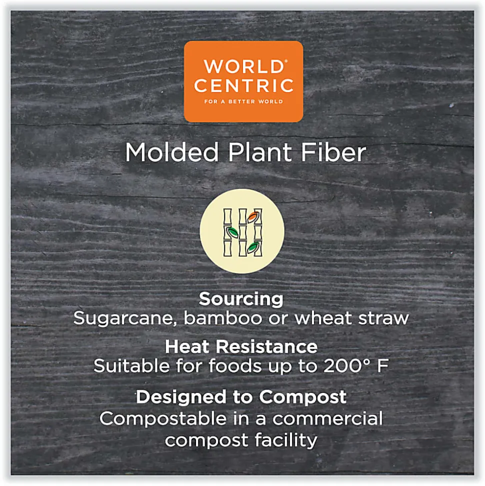 World Centric® Fiber Bowls, 32 Oz, Natural Paper, Pack Of 500 Bowls