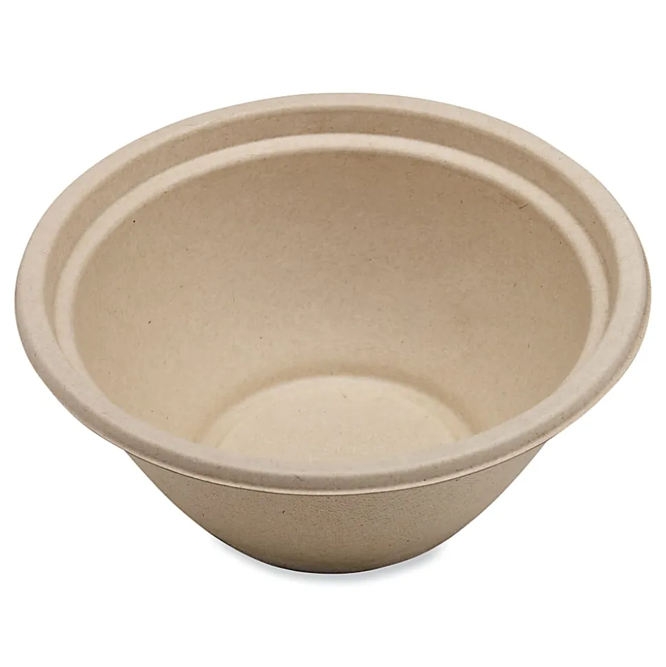World Centric® Fiber Bowls, 32 Oz, Natural Paper, Pack Of 500 Bowls
