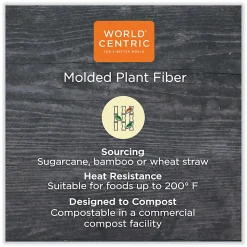 World CentricĀ® Fiber Bowls, 24 Oz, Natural Paper, Pack Of 500 Bowls