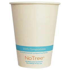 World Centric NoTree Paper Cold Cups, 12 Oz, Natural, Pack Of 1,000 Cups