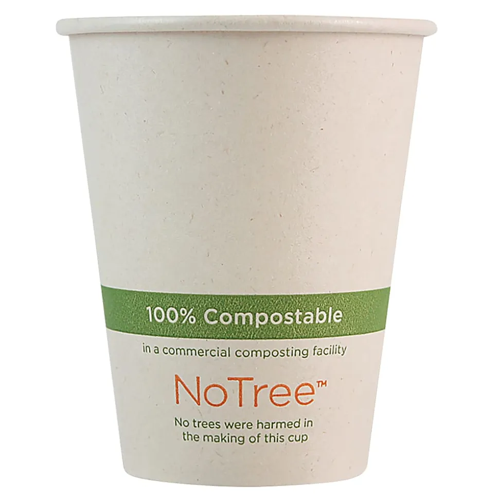 World Centric NoTree Paper Hot Cups, 8 Oz, Natural, Pack Of 1,000 Cups