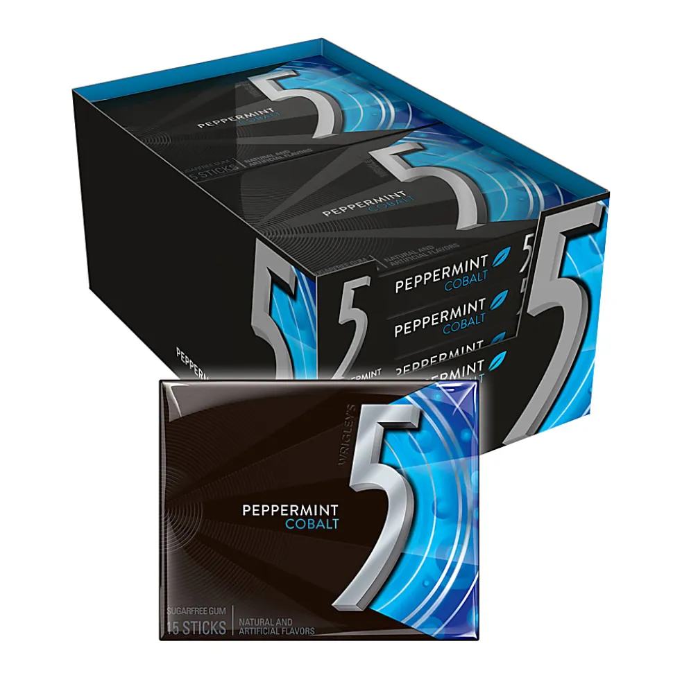 Wrigley's® Cobalt Chewing Gum, Peppermint, 1.45 Oz, Box Of 10