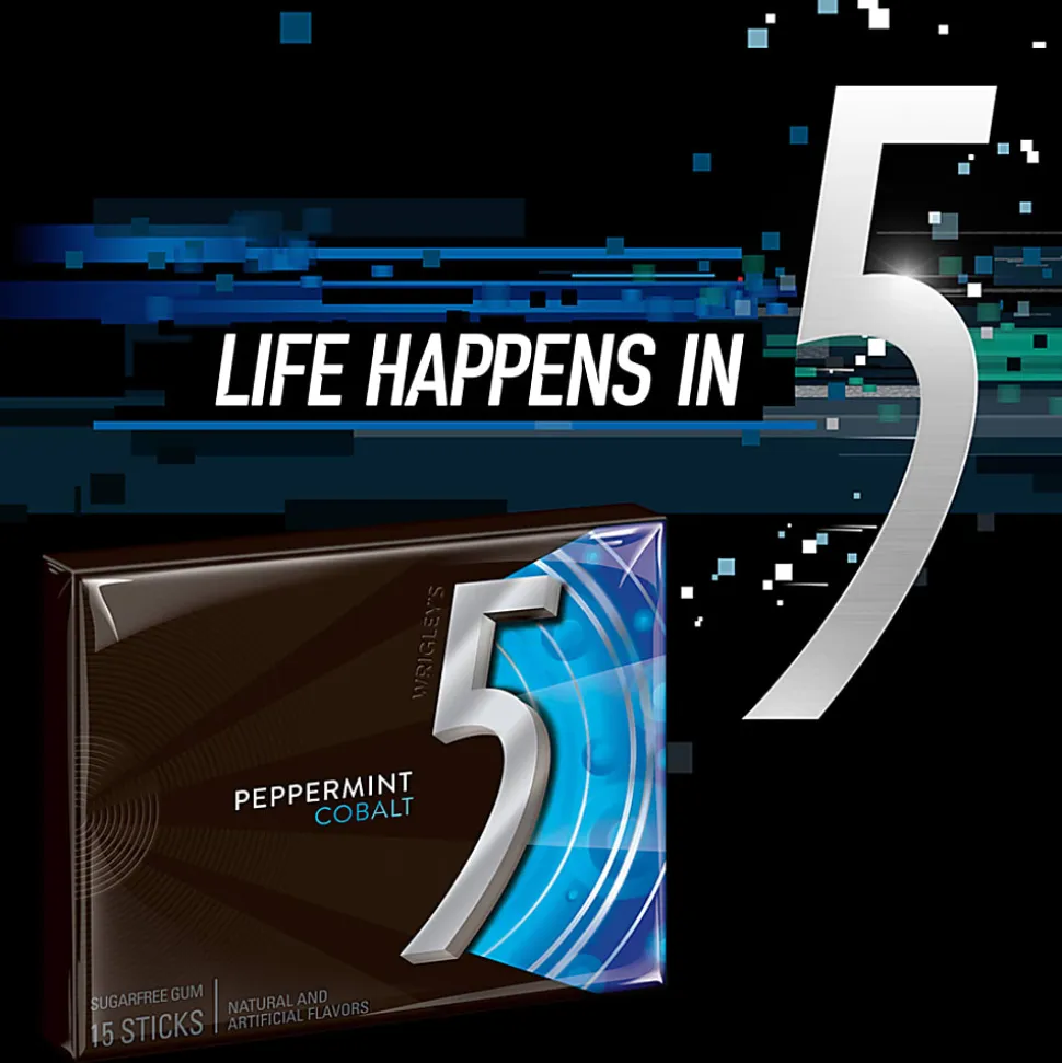 Wrigley's® Cobalt Chewing Gum, Peppermint, 1.45 Oz, Box Of 10