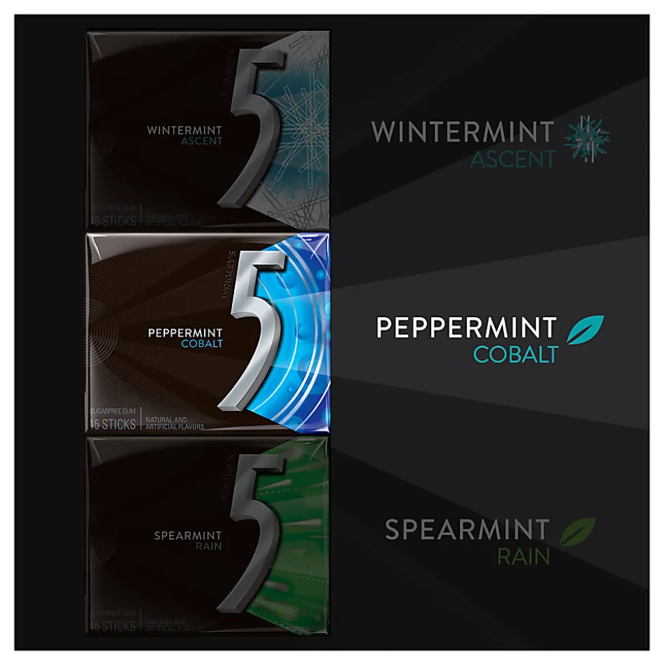 Wrigley's® Cobalt Chewing Gum, Peppermint, 1.45 Oz, Box Of 10
