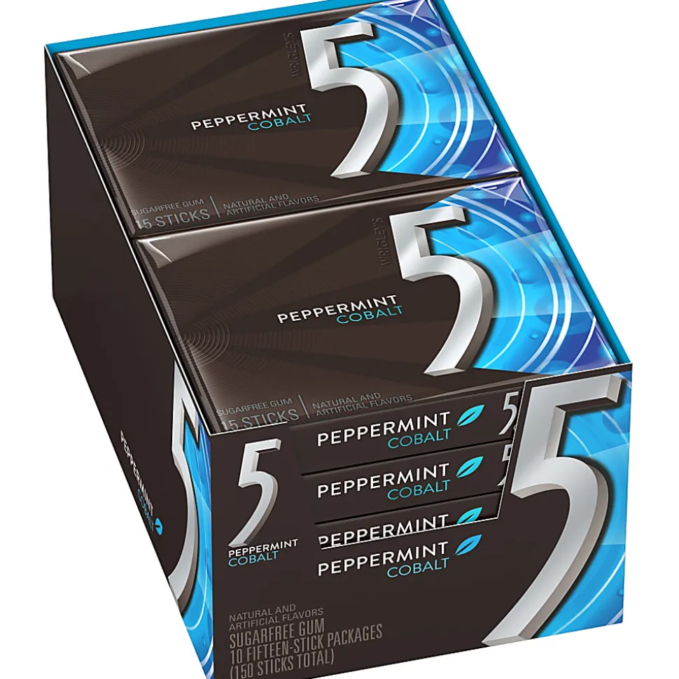 Wrigley's® Cobalt Chewing Gum, Peppermint, 1.45 Oz, Box Of 10