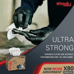 Wypall PowerClean X80 Heavy Duty Cloths - Brag Box - 11.10