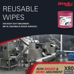 Wypall X80 Jumbo Wipes, 12 1/2