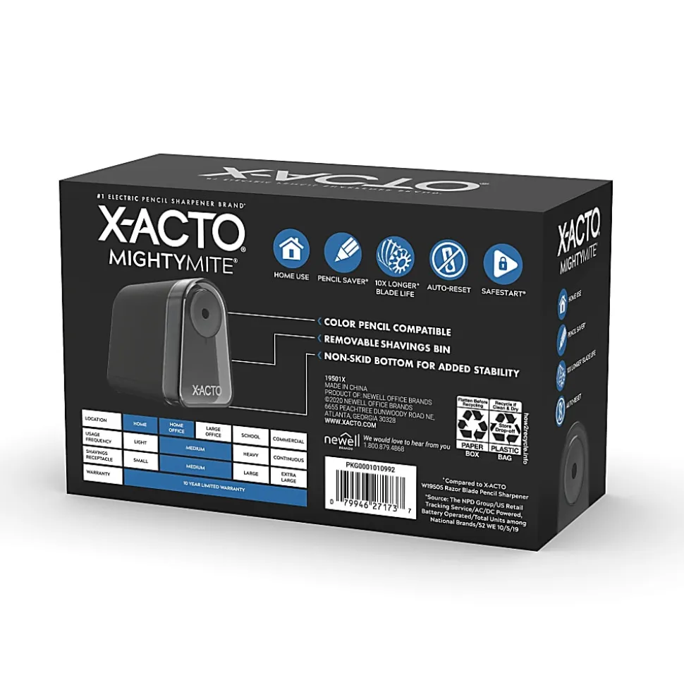 X-ACTO® Mighty Mite® Electric Pencil Sharpener, Black