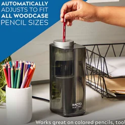 X-ACTO® Quiet Pro™ Electric Pencil Sharpener, Black