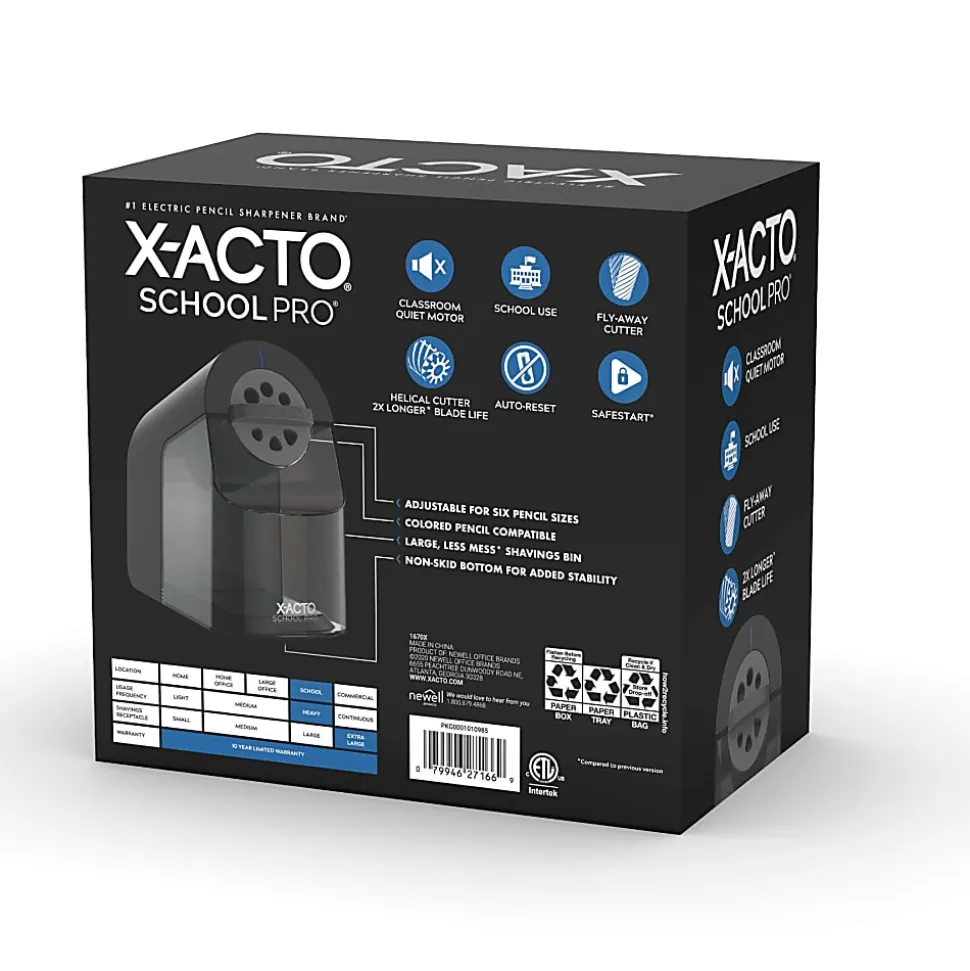 X-ACTO® School Pro® Electric Pencil Sharpener, Black