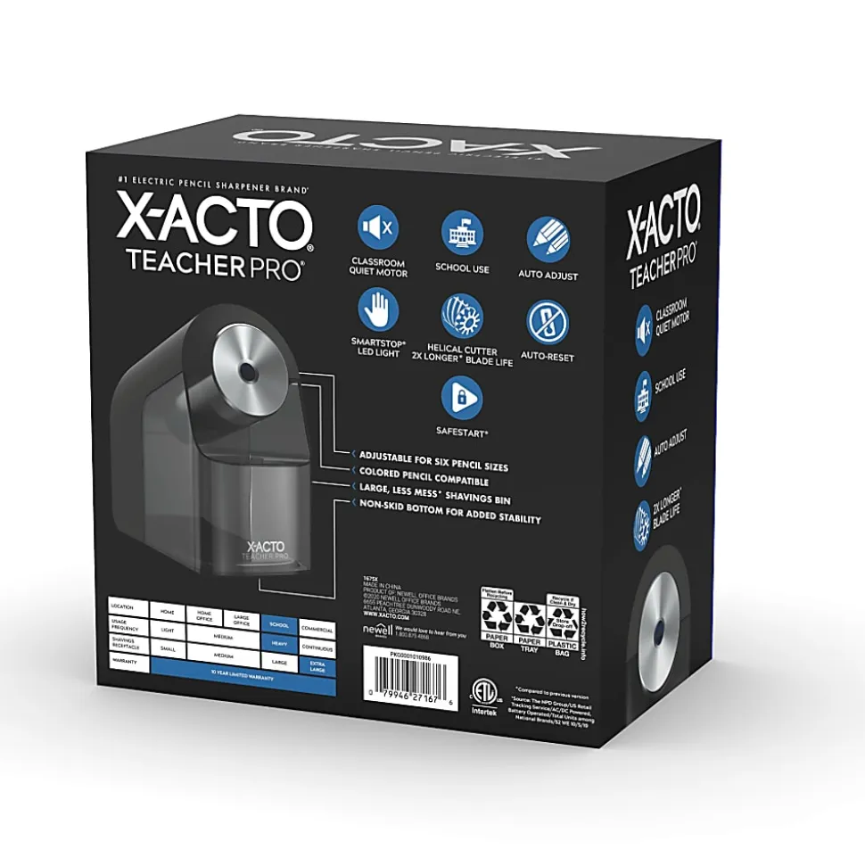X-ACTO® TeacherPro® Classroom Electric Pencil Sharpener, Blue