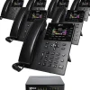 XBLUE QB1 Advanced Business Communications System Bundle With (7) IP8g Telephones, Black