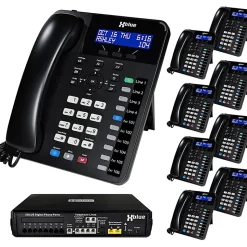 XBLUE X16 Plus Phone System Bundle With 9 XD10 Phones