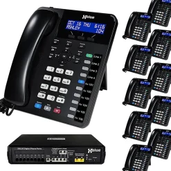 XBLUE X16 Plus Phone System Bundle With 11 XD10 Phones