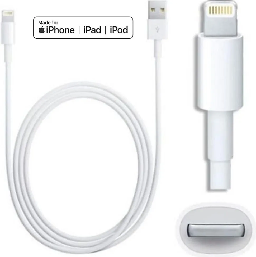 4XEM's 6ft 2m Lightning cable for Apple iPhone, iPad, iPod - MFI Certified - MFi Certified 6FT Lightning to USB data sync cable